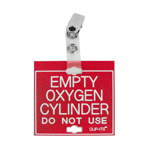 EMPTY OXYGEN CYLINDER DO NOT USE Clip-Its™ (Pack of 6)