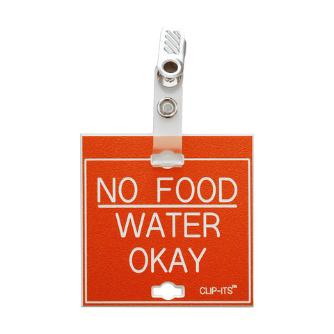 NO FOOD WATER OKAY Clip-Its™ (Pack of 6)