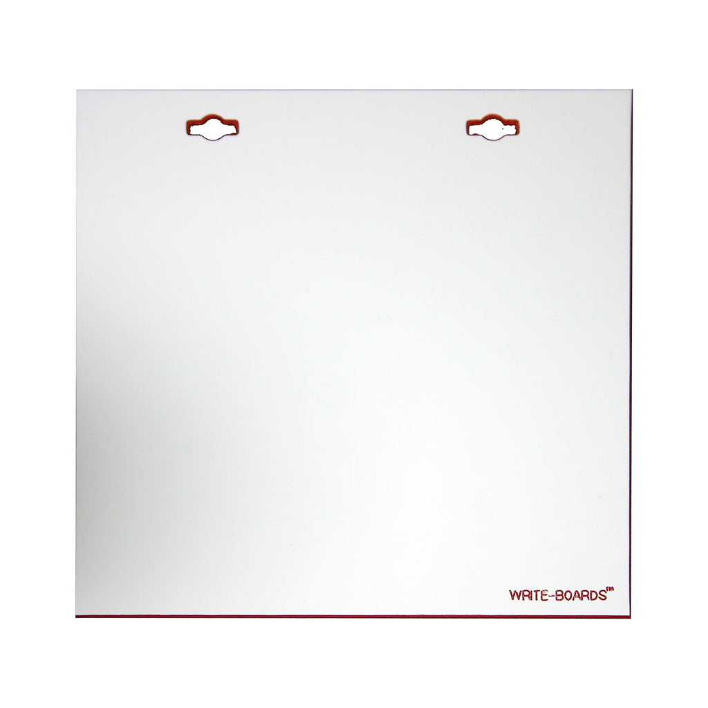 Write-Boards™ White - 6" x 6" - 2 Hole (Pack of 3)