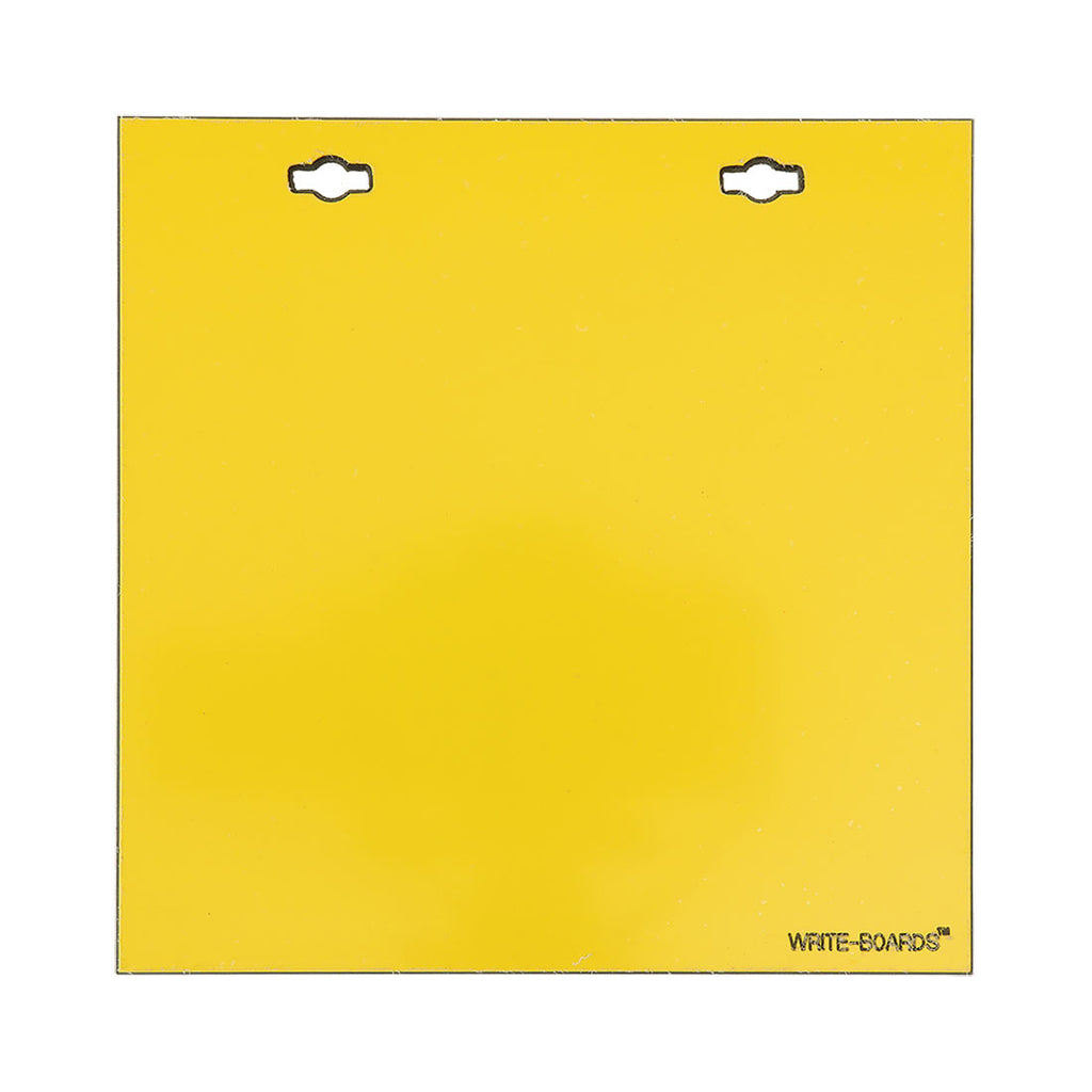 Write-Boards™ Yellow - 6" x 6" - 2 Hole (Pack of 3)