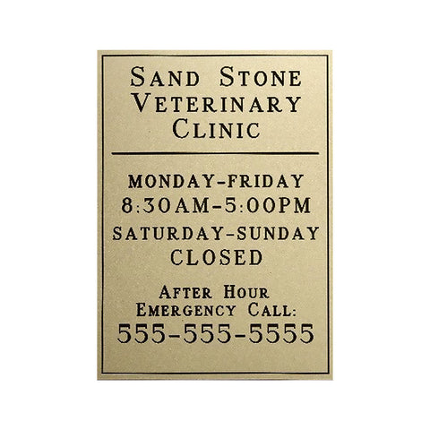 Engraved Hour Sign Personalized