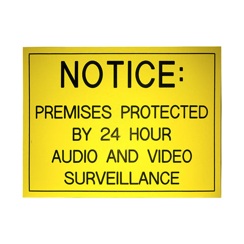 NOTICE: PREMISES PROTECTED BY 24 HOUR...