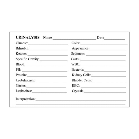 Medical Record Stickers - Urinalysis (Pack of 200)